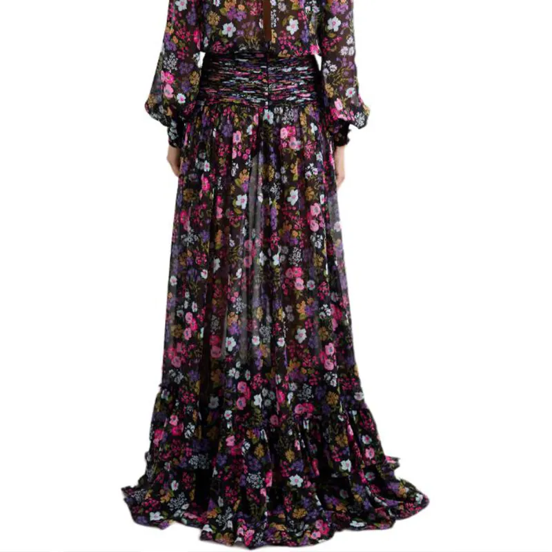 Valentino Long Sleeved Dress Women's Purple-4