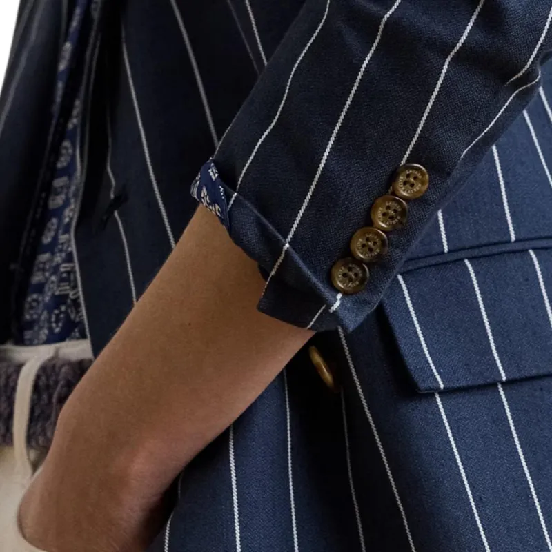 LAUREN RALPH LAUREN Business Suit Coat Women's Marine Blue-4