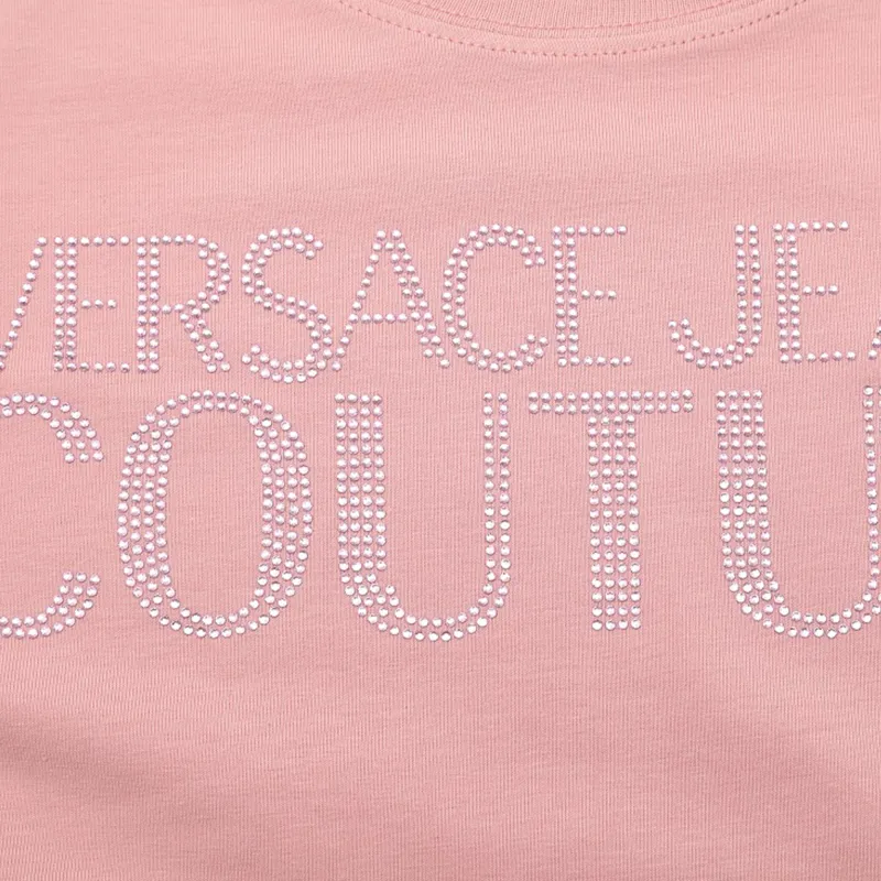 VERSACE JEANS COUTURE SS25 Short Sleeved Dress Women's Light Pink-5