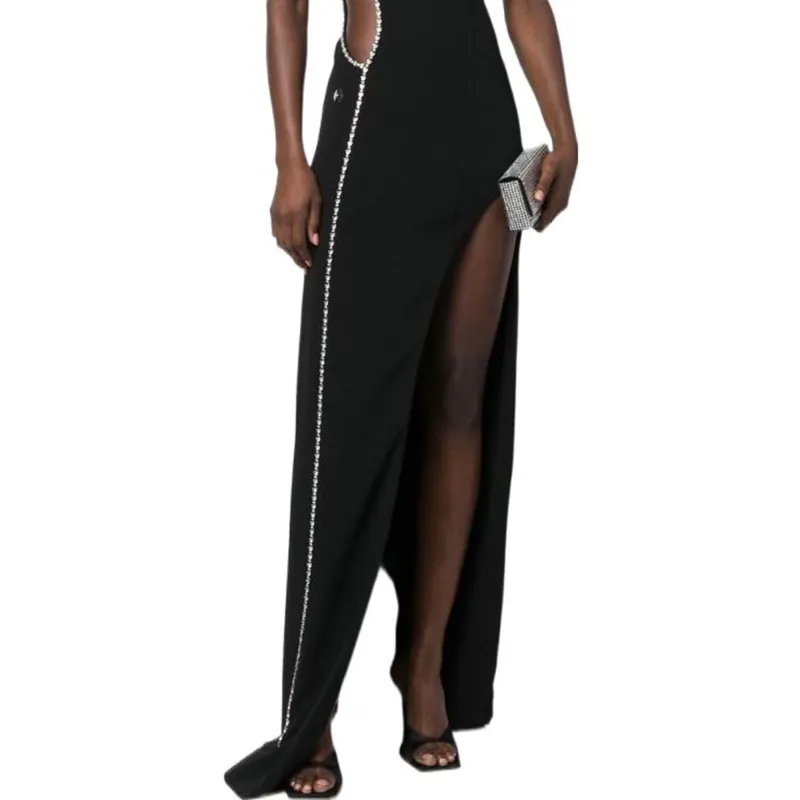 PHILIPP PLEIN Cut Out Detailed Sleeveless Maxi Dress-4