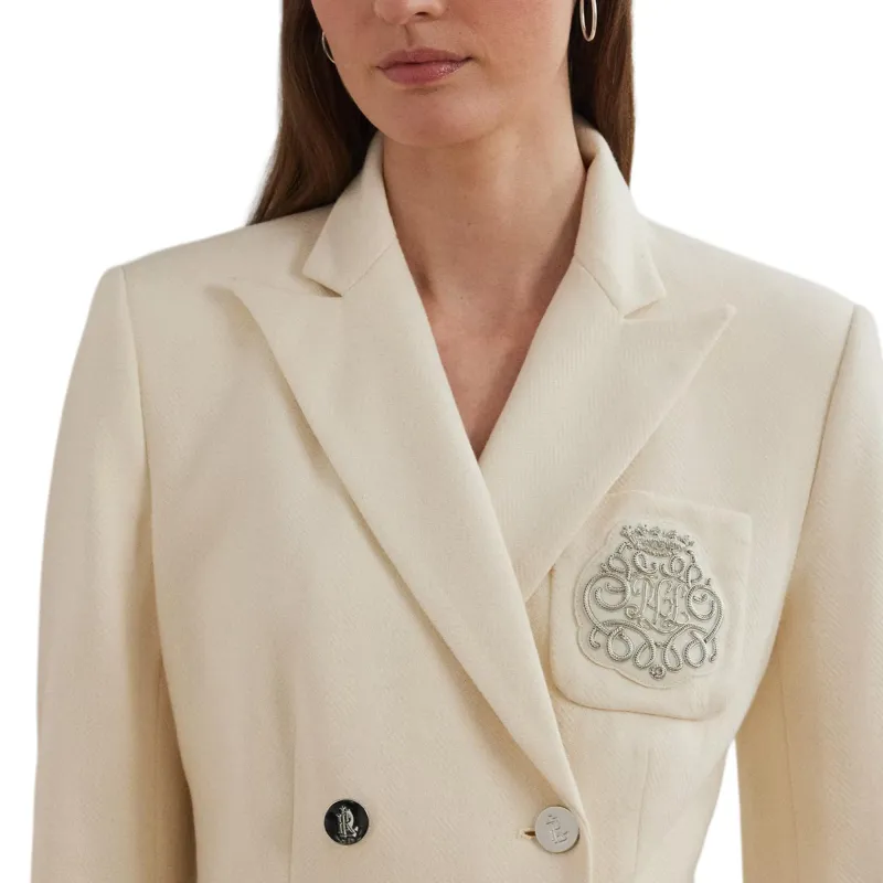LAUREN RALPH LAUREN Business Suit Coat Women's Cream-5