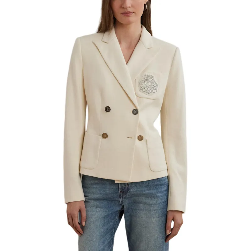 LAUREN RALPH LAUREN Business Suit Coat Women's Cream-1