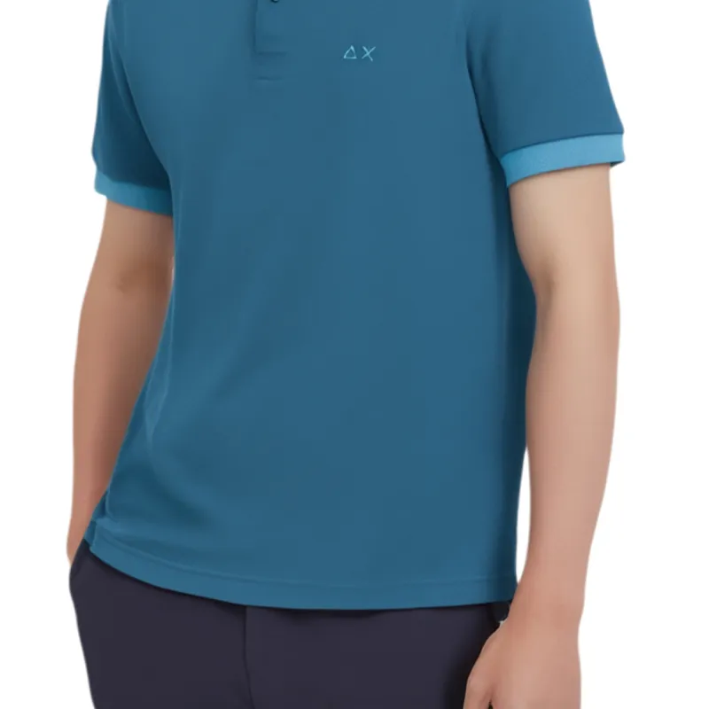 SUN68 Polo Shirt Men's Dark Blue-3