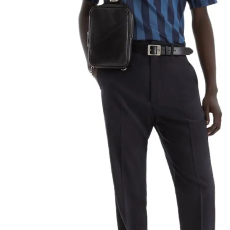 FENDI V Neck Striped T Shirt-4