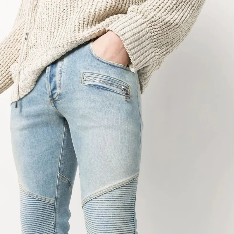 BALMAIN SS22 Jeans Men's Light Blue-4