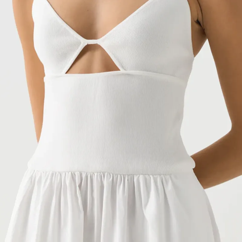 ST. AGNI Slip Dress Women's White-3