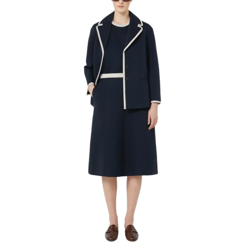 'S MAX MARA Casual Long Skirt Women's Marine Blue-1