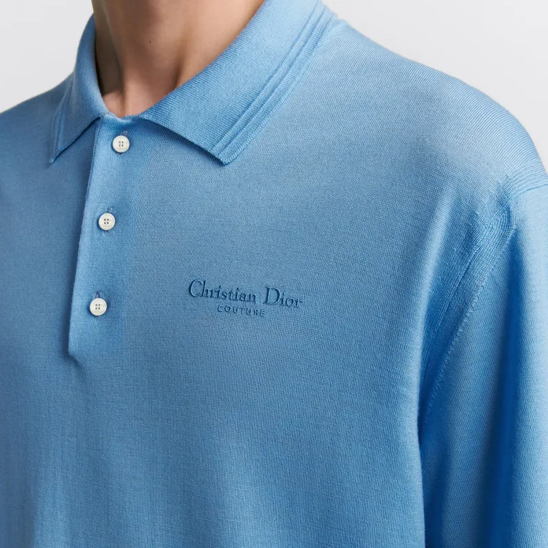DIOR SS24 Polo Shirt Men's Blue-5