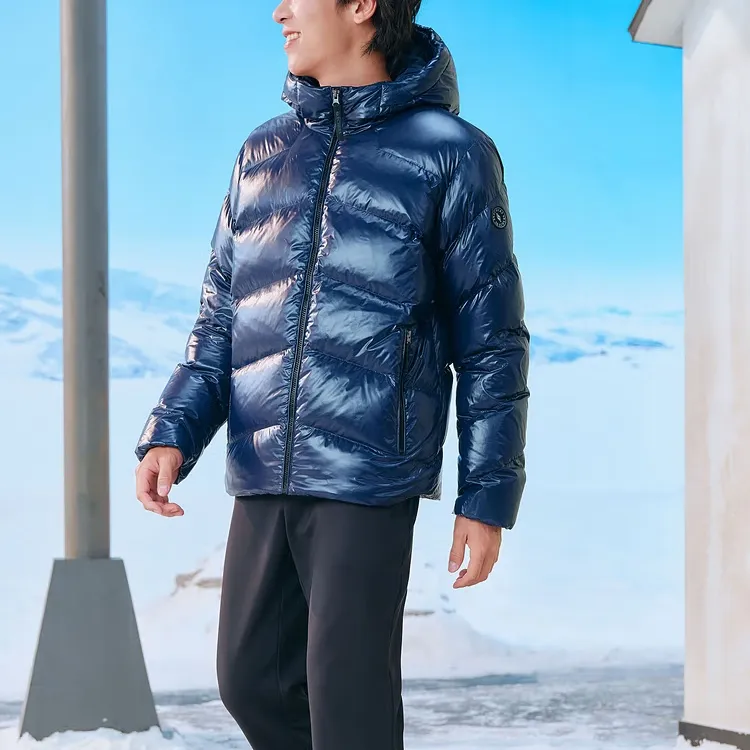 Skechers Down Jacket Men's Dark Blue Black-4