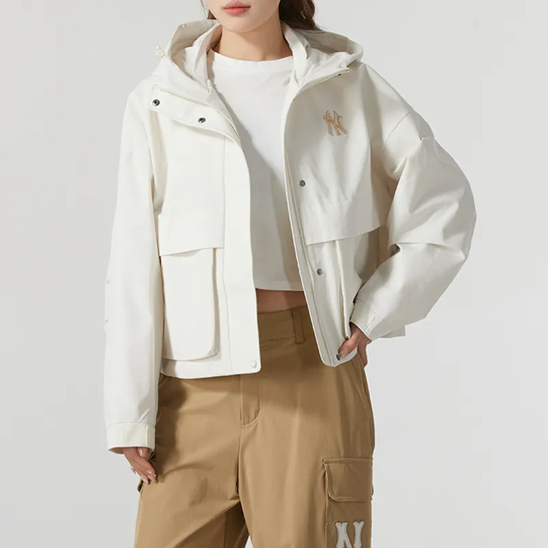 MLB New York Yankees Jackets Coats Women's White-3