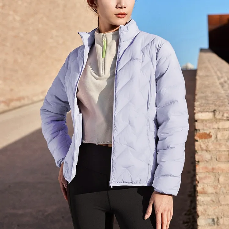 Saucony Down Jackets Women's Gray Purple-4