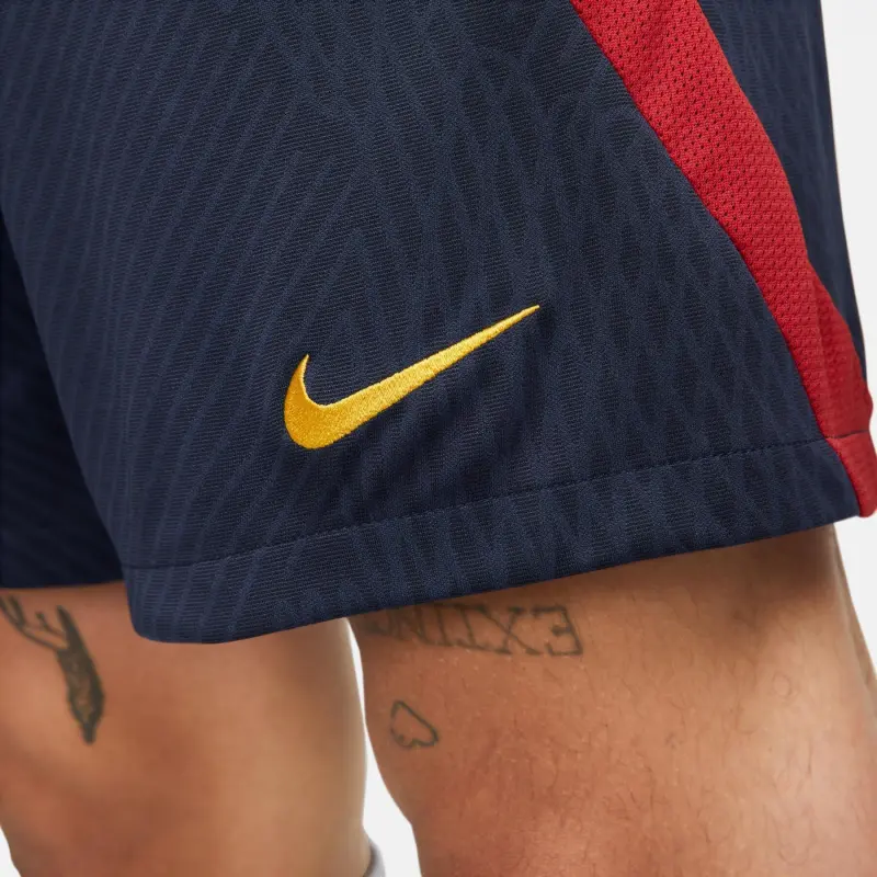 Nike Dri Fit Soccer Bottoms Men's Obsidian/Canyon Green/Pepper Red-3