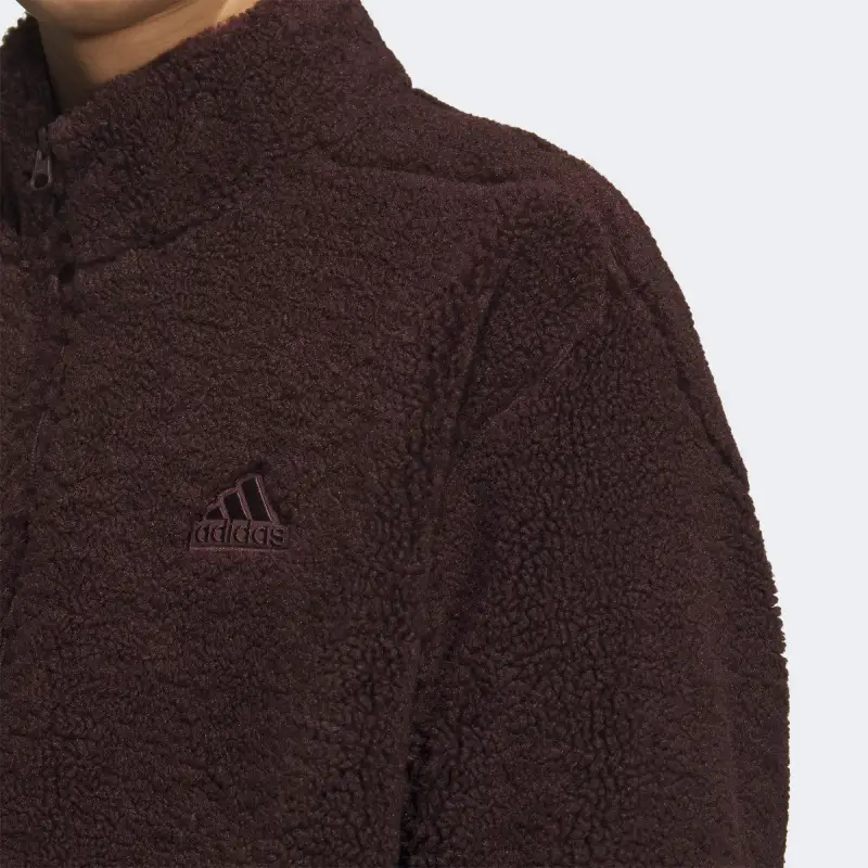 Adidas SportPerformance FW24 ST WARM MIX Velvet-feel Coat Men's Coffee-4