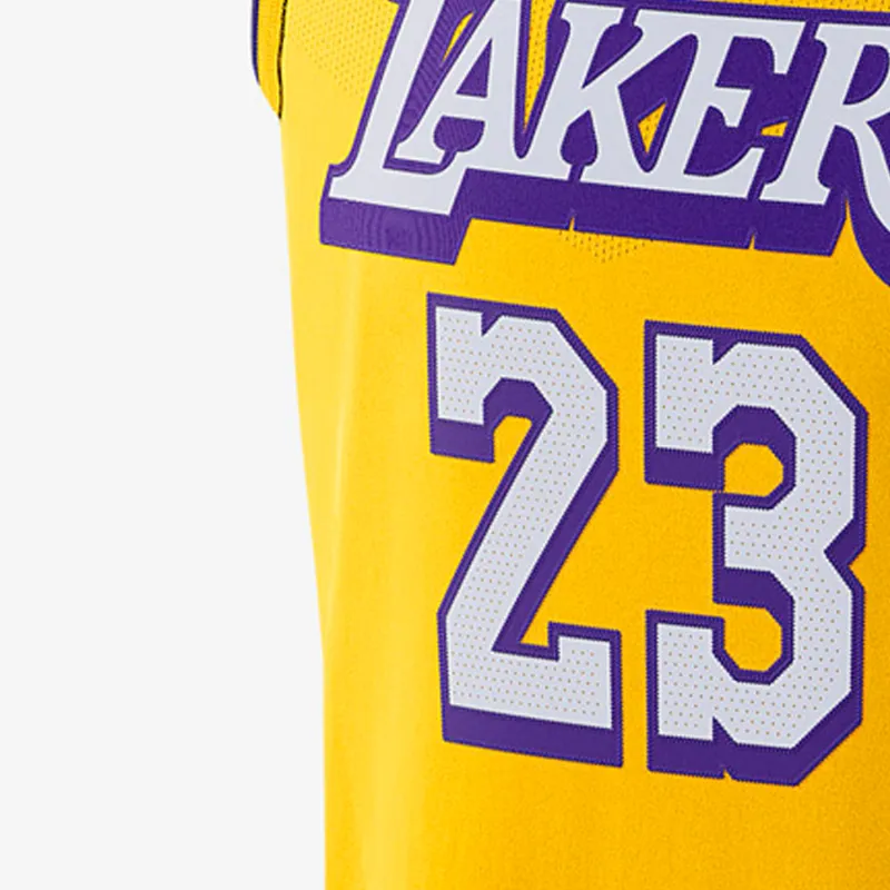 Nike Basketball Jerseys AU Player Edition 2019 2020 Los Angeles Lakers LeBron James LeBron James Men's Yellow-3