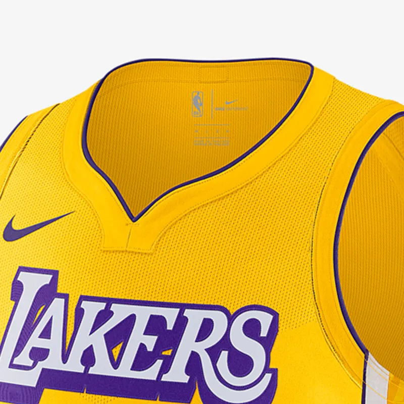 Nike Basketball Jerseys AU Player Edition 2019 2020 Los Angeles Lakers LeBron James LeBron James Men's Yellow-2