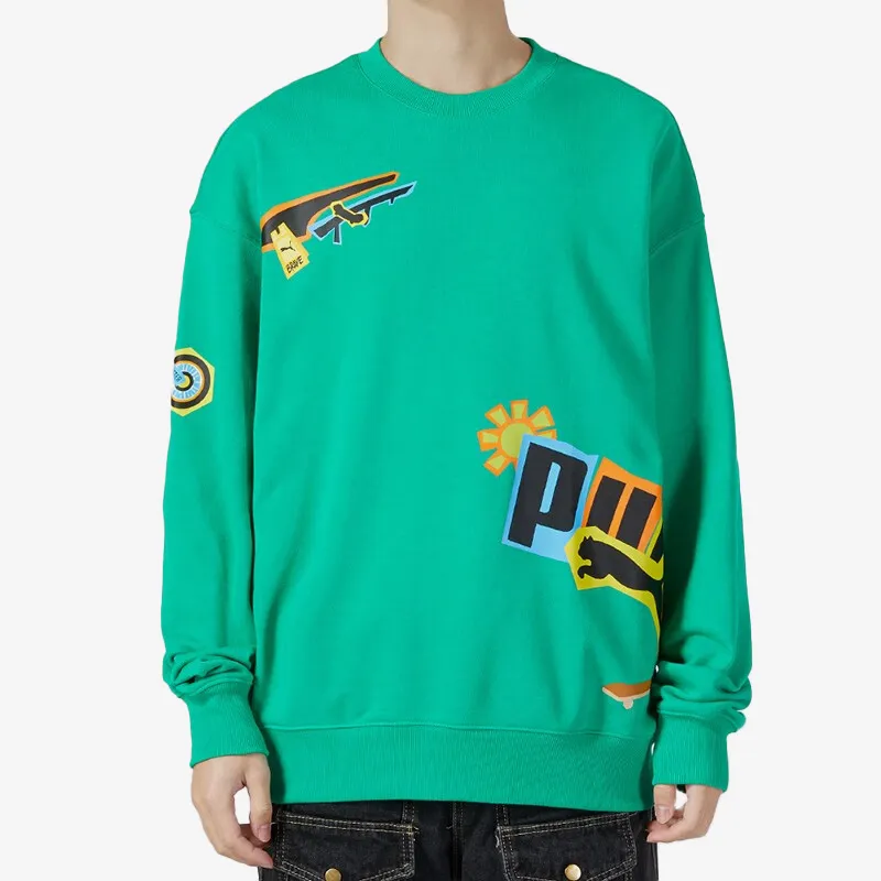 PUMA Sweatshirts Men Green-2