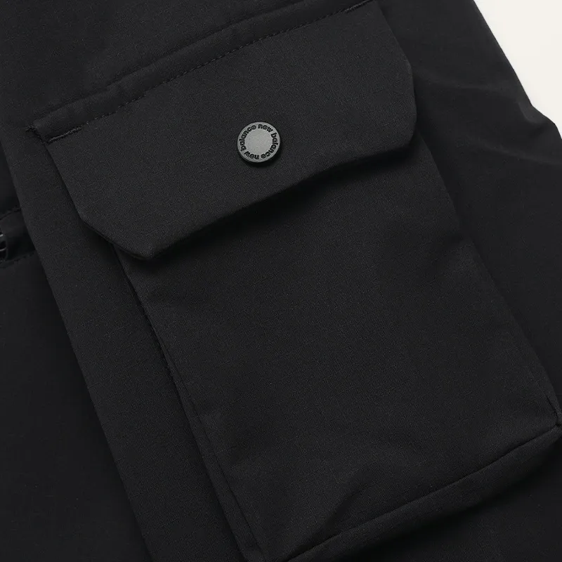 New Balance SS25 Clean Solid Color Minimalist Style Large Pocket Practical Hooded Jacket Men's Black-7