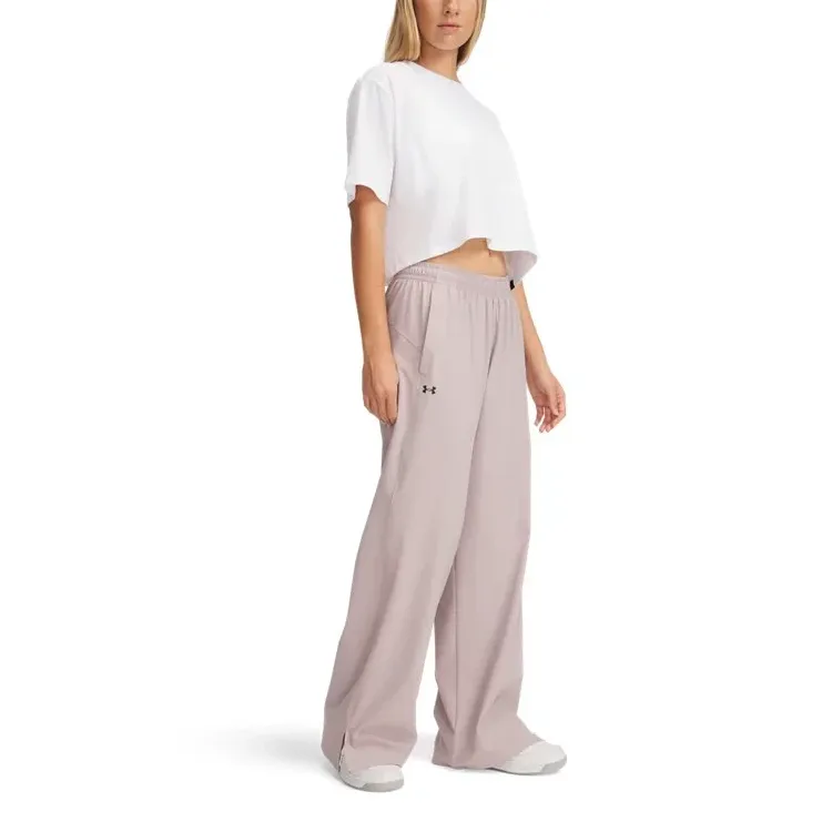Under Armour Rival SS25 Casual Pants Women's Daybreak Gray Pink-4