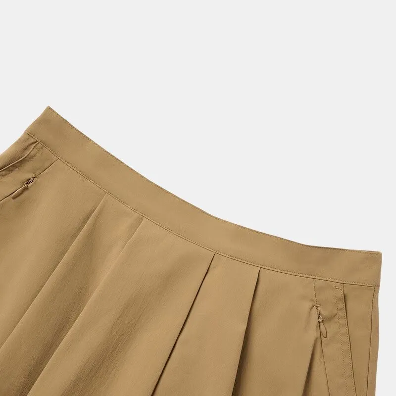 LACOSTE Casual Long Skirts Women's Khaki-2