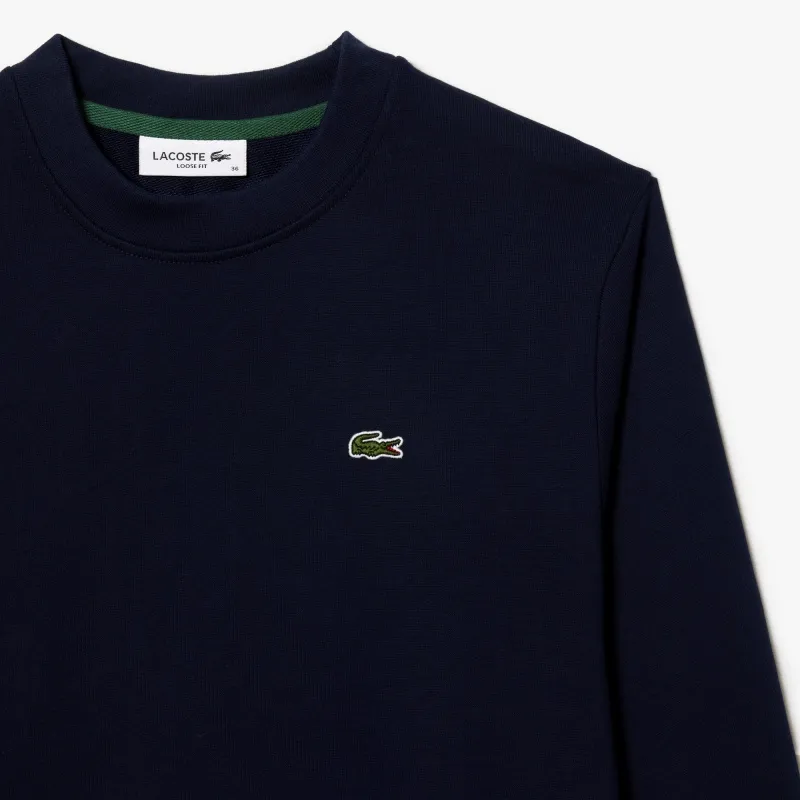 LACOSTE Relaxed fit Fleece Crew neck Sweatshirt-4