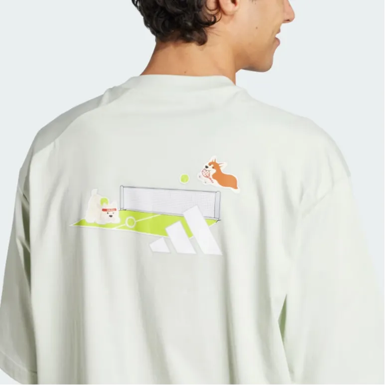 Adidas T Shirt Unisex Linen Green-3