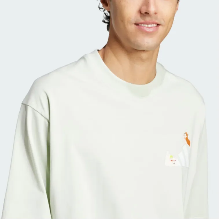Adidas T Shirt Unisex Linen Green-2