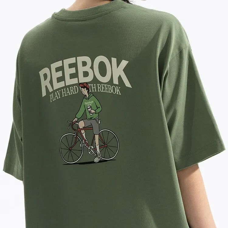 Reebok T Shirt Unisex Light Army Green-4
