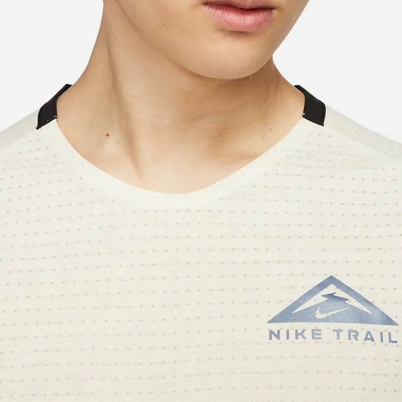 Nike Dri Fit Trail Solar Chase T Shirt Men's Coconut Milk-3