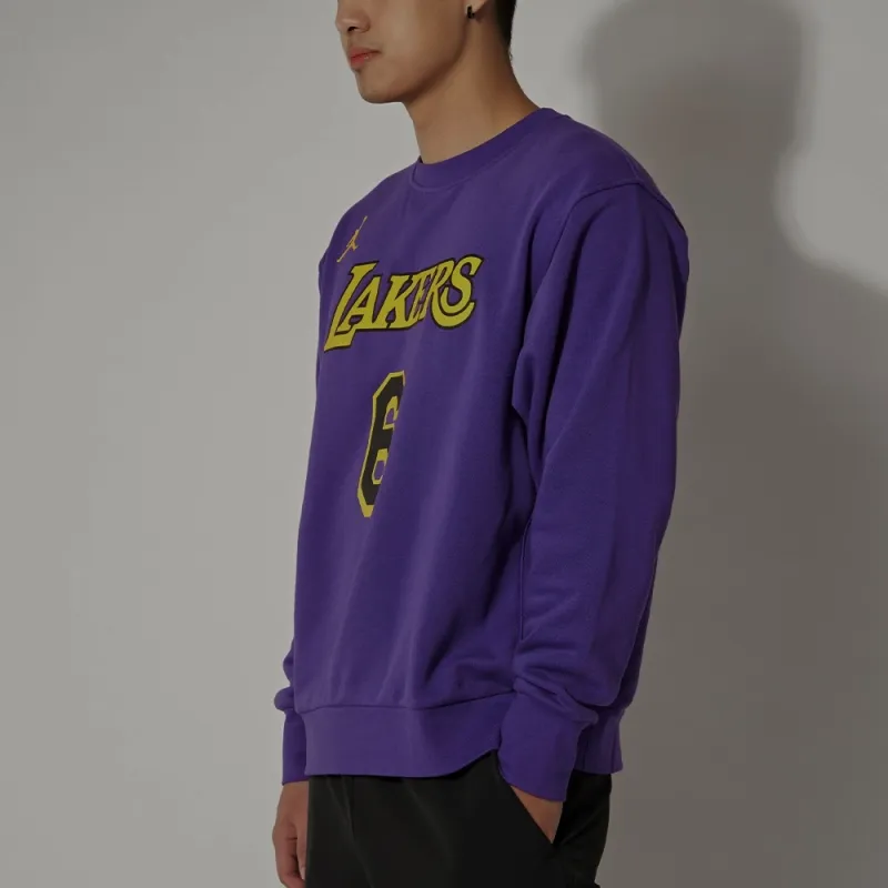 Jordan Nba Los Angeles Lakers LeBron James Fleece Loose Fit Sweatshirt-3