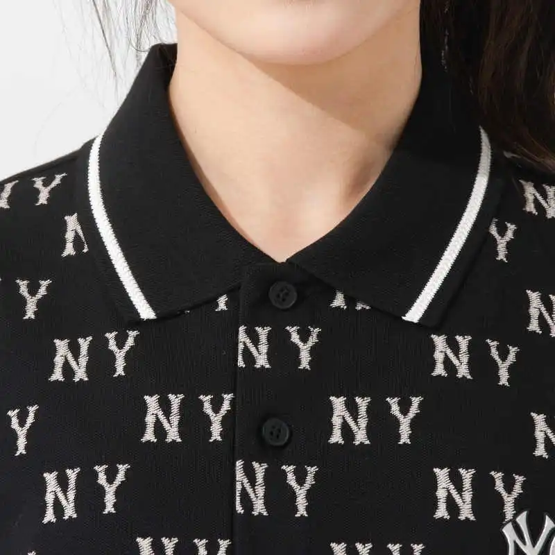 MLB Monogram NEW YORK YANKEES SS25 Polo Shirt Unisex Black-4