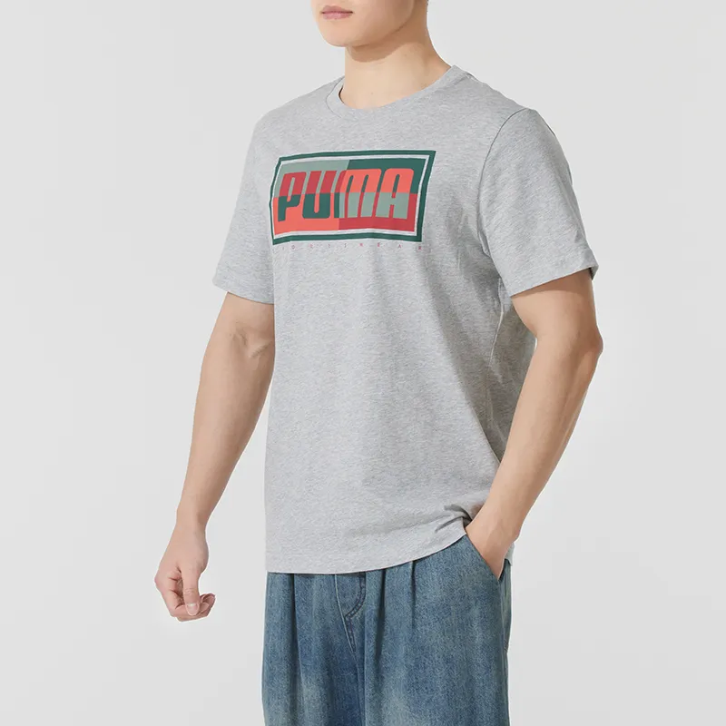 PUMA Sports Life Collection T Shirt Men's Gray-2