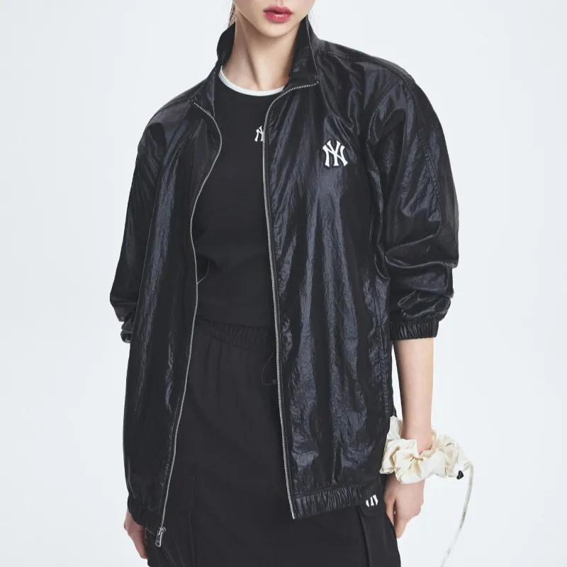 MLB New York Yankees Trench Coat Women's Black-3