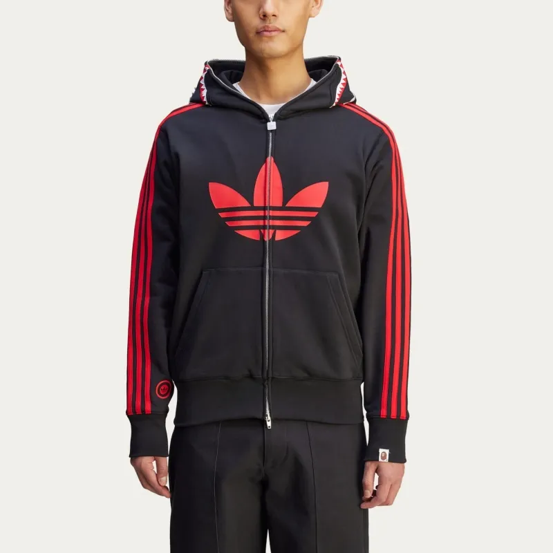 Bape X Adidas Shark Fleece Full Zip Hoodie-2