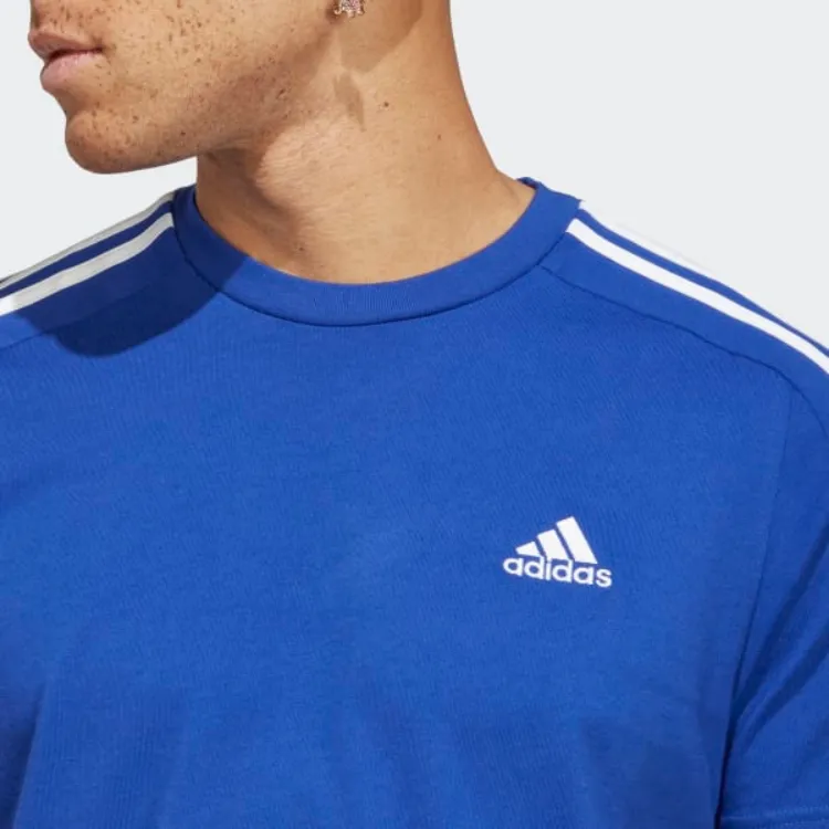 Adidas T Shirt Men's Semi Transparent Blue/White-3