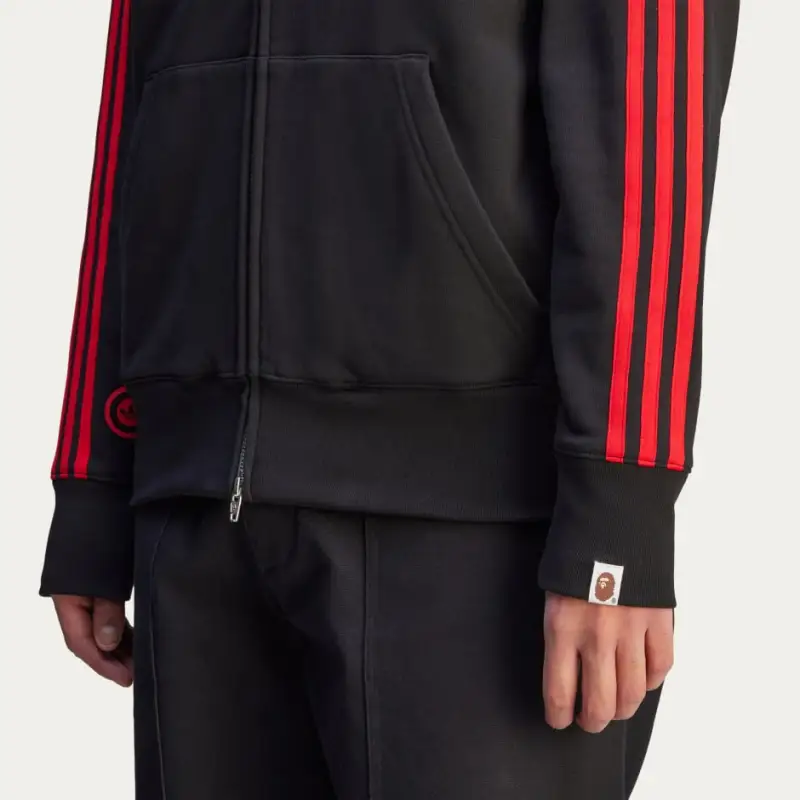 Bape X Adidas Shark Fleece Full Zip Hoodie-4