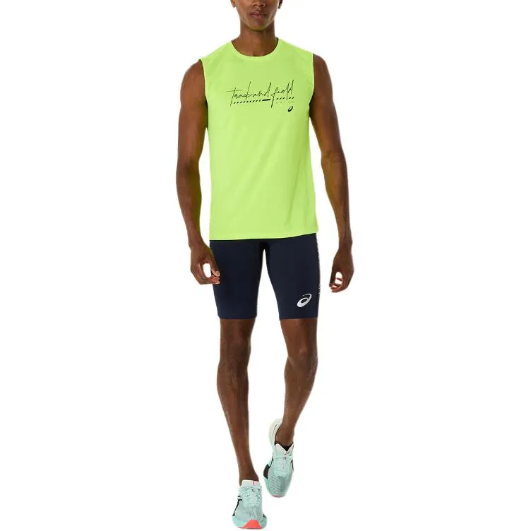Asics Tank Tops Men Yellow-3