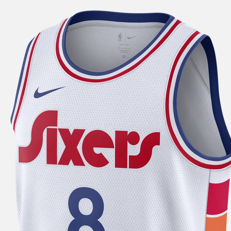 Nike x NBA Philadelphia 76ers Dri Fit SS25 Basketball Jersey Men's White-2