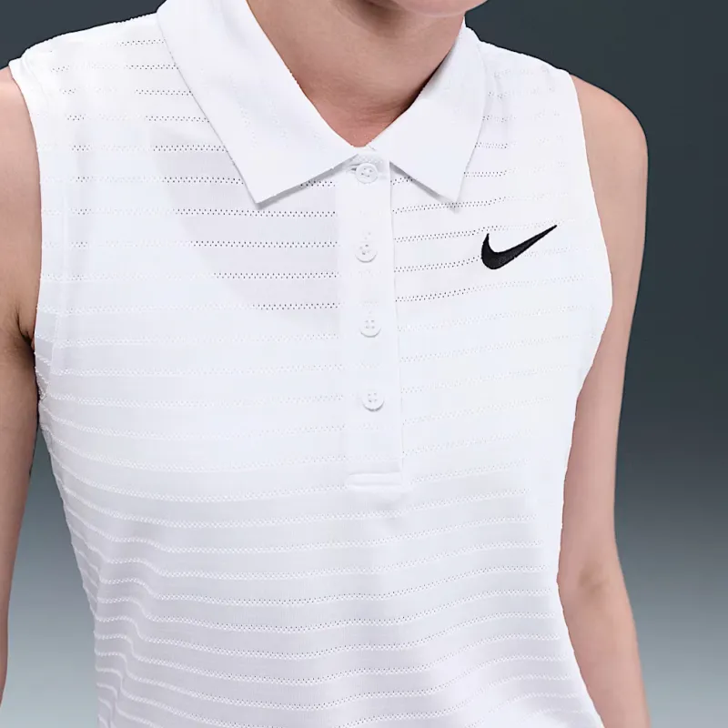 Nike Victory Women's Dri FIT Sleeveless Striped Golf Polo-3