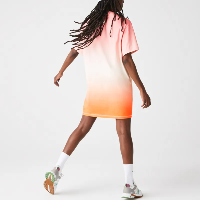 LACOSTE Short Sleeved Dresses Women's Orange-2