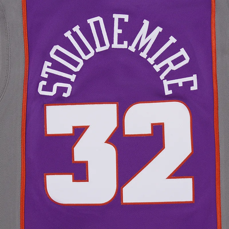 Mitchell & Ness NBA Retro Sports Moisture Wicking AU Player Edition 02 03 Phoenix Suns Stoudemire Size 32 Unisex Purple-2