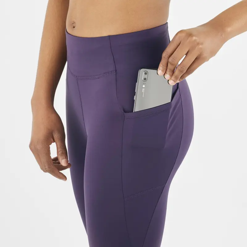 SALOMON CROSS WARM Leggings Women's Purple-2