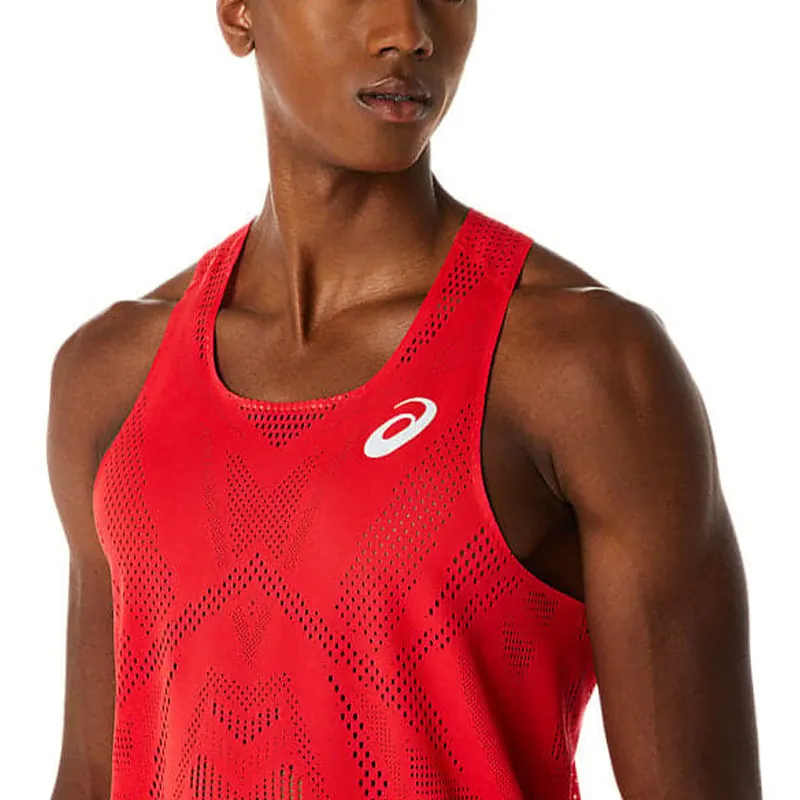 Asics TRACK ELITE ACTIBREEZE Tank Top Men's Red-3