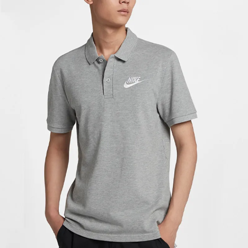 Nike Polo Shirts Men Gray-2