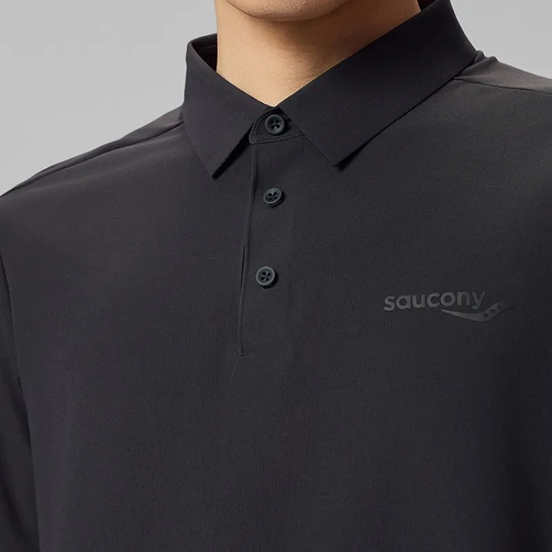 Saucony Polo Shirt Men's Patent Leather Black-4