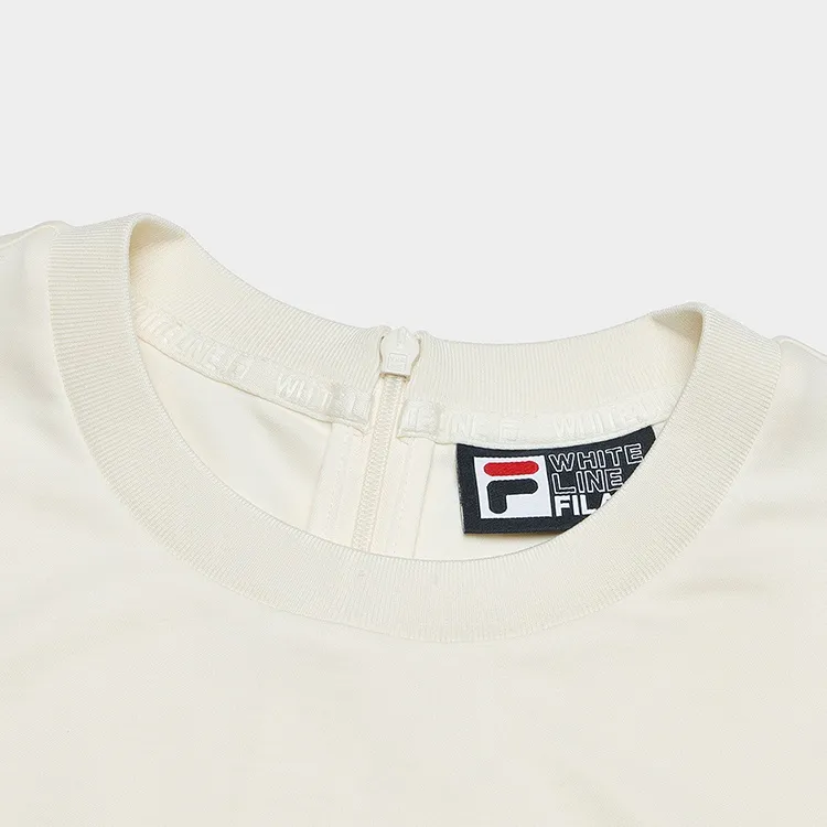 FILA Short-Sleeved Dresses Women's Oat White-1