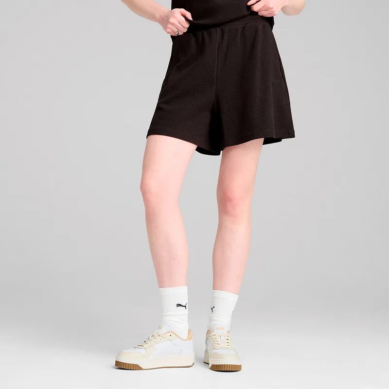 PUMA Her High Waist Casual Shorts Women's Black-2