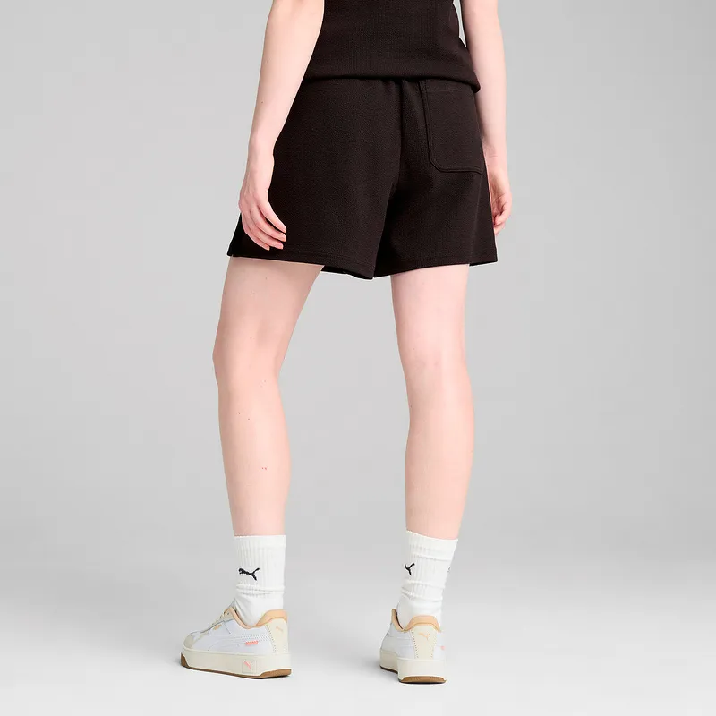 PUMA Her High Waist Casual Shorts Women's Black-3