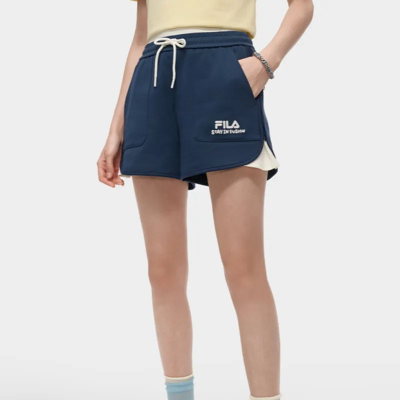FILA FUSION x MR.DOODLE Casual Shorts Women's Wenyang Blue DB-2
