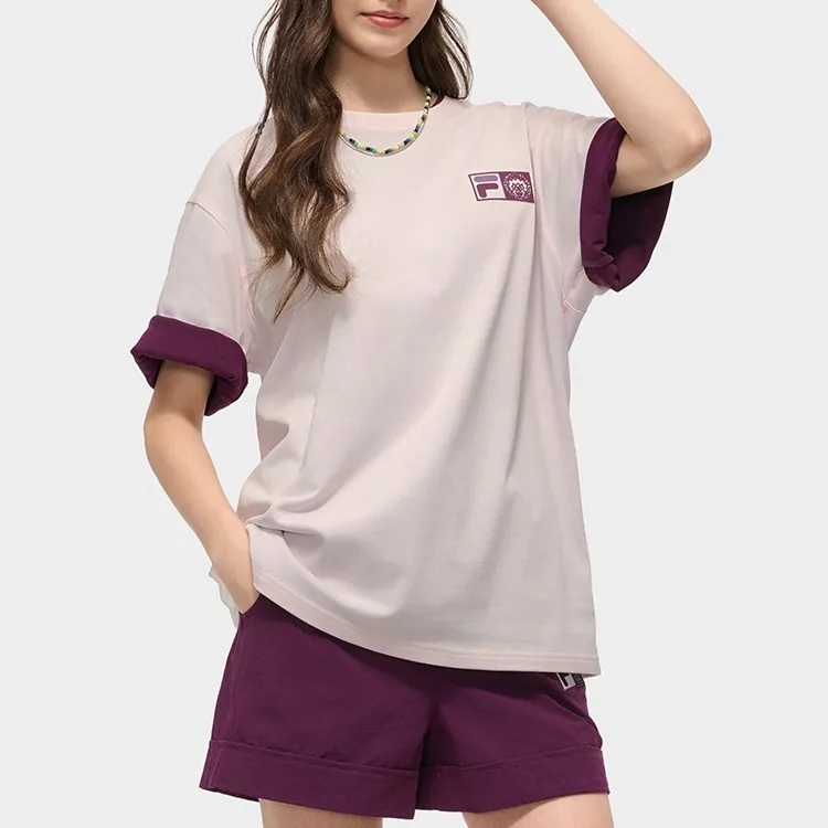 FILA FUSION T Shirt Unisex Ningling Pink PK-3