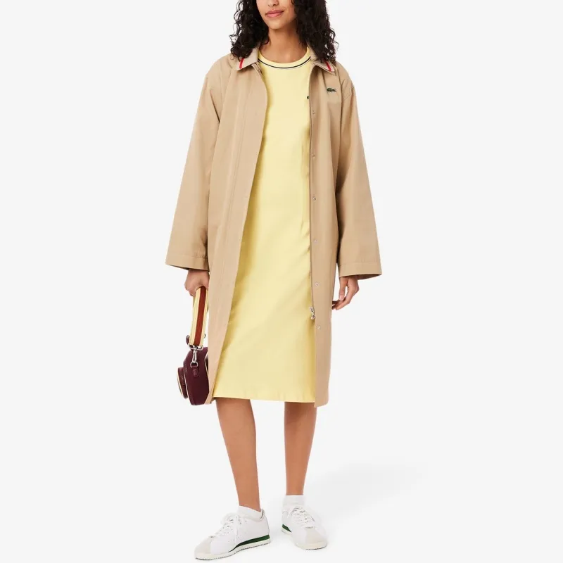 LACOSTE Short Sleeved Dress Women's Yellow-1